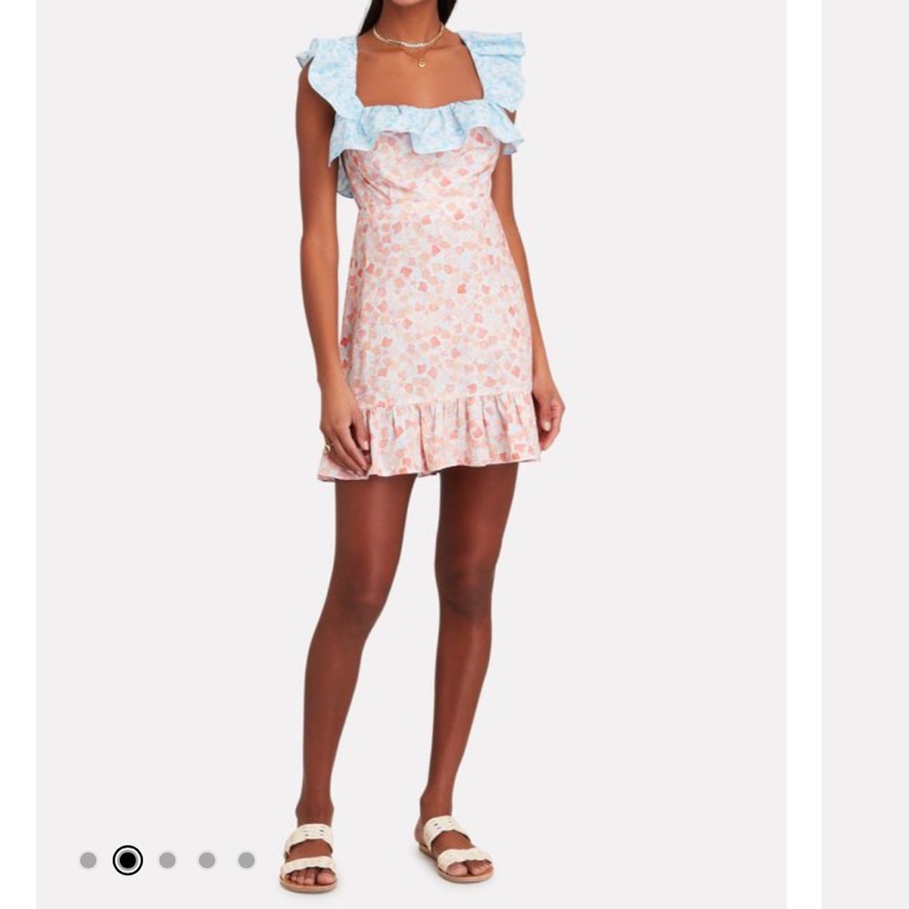 RIXO Kai Mini Shell Printed Dress